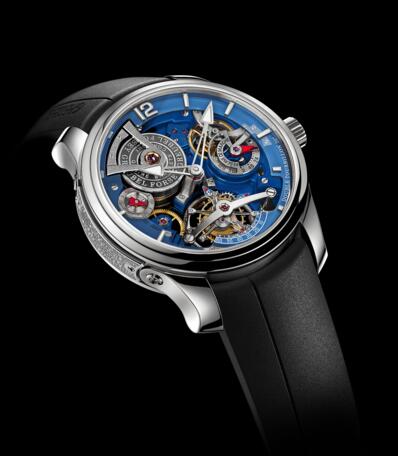 Greubel Forsey Double Tourbillon Technique Blue Platinum Replica Watch